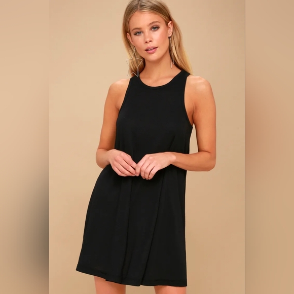 FREE PEOPLE LA Nite Black Sleeveless Mini Dress - Picture 1 of 8